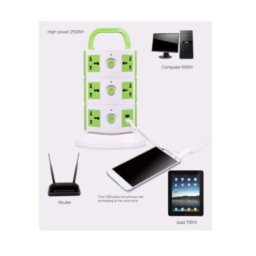 3 FLOOR 12 PLUG 6 USB PORT VERTICAL SOCKET