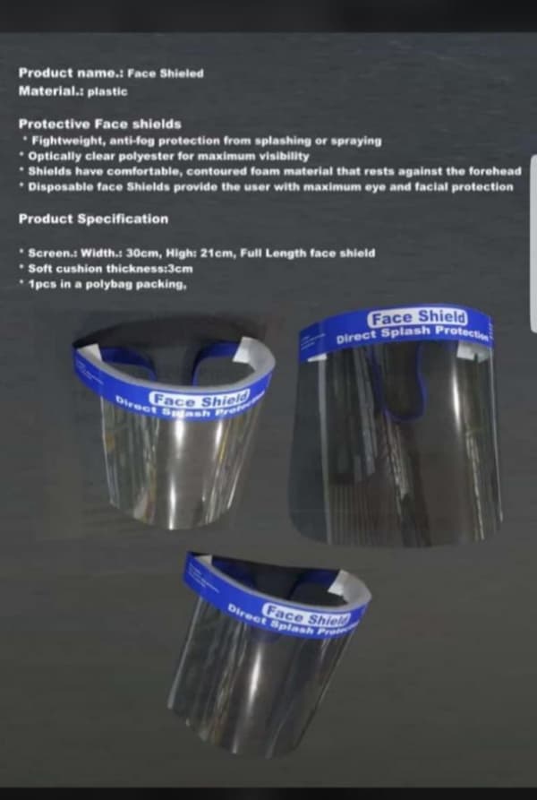 Reusable Polyplast Face Shield