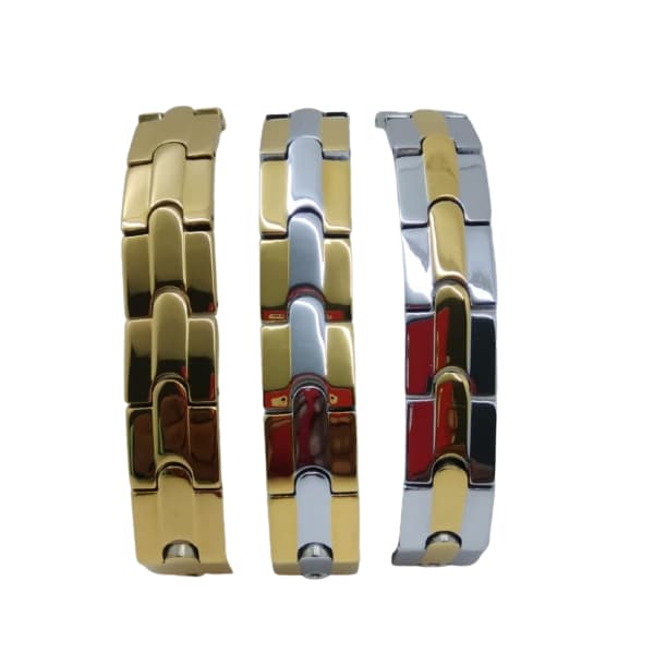 Imitation Magnetic Bracelet 2 Tone