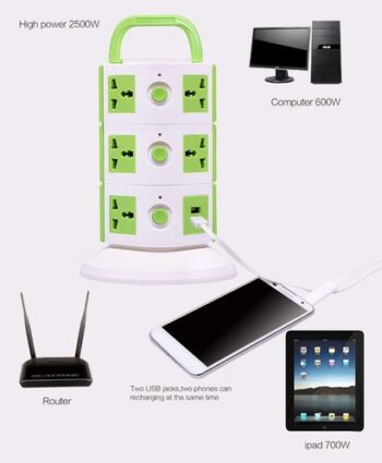 2 FLOOR 8 PLUG 6 USB PORT VERTICAL SOCKET