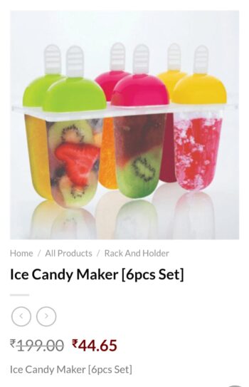 Ice Candy Maker 6 pcs Set