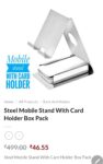 Steel Mobile Stand With Card Holder Box pack