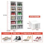 6 Layer Foldable Storage Rack for Shoes | Slippers & Books | White