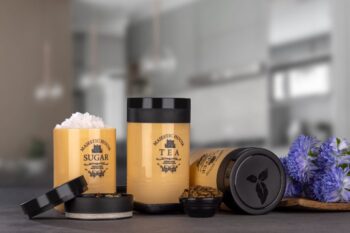 CONTAINER TEA SUGAR COFFE – 3 SECTION