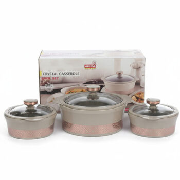 Casserole Crystal 3pcs SET | 1500ml,2500ml,3500ml
