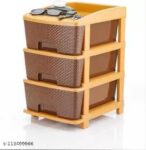 MODULAR DRAWER STORAGE 3 SECTION BROWN