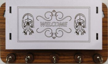 Wooden Key Stand Welcome Design And Mobile Stand (112))